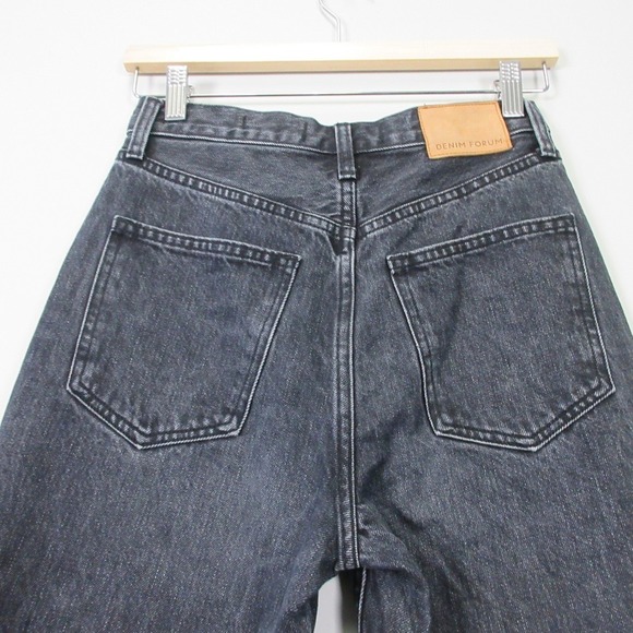 Aritzia Denim Forum Joni High Rise Loose Jeans Women 24 Black Denim Cotton 582 - Picture 12 of 12